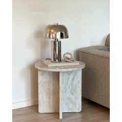 lesund Marmor look Sidebord 50