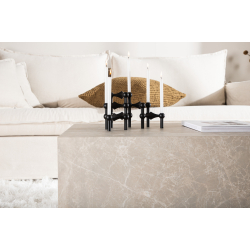 York Sofabord i Marmor Look - Beige 60x80 cm 