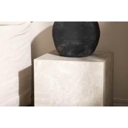 York Sofabord i Marmor Look - Beige 45x40cm