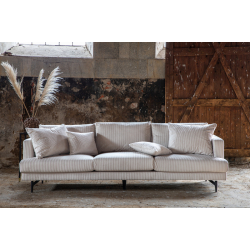 Sofia 3 pers - Beige Fljlsstof sofa