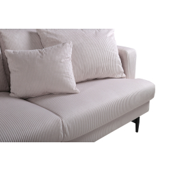 Sofia 3 pers - Beige Fljlsstof sofa