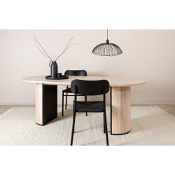 BIANCA Ovalt Spisebord 75 X 200 X 90 Lys Tr