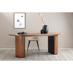 BIANCA Ovalt Spisebord 75 X 200 X 90 Valnd