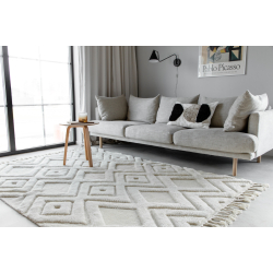 Gulvtppe i Uld - Cremehvid 230X160cm 