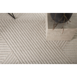 Gulvtppe Aron i Beige/Hvid - 340x240 cm