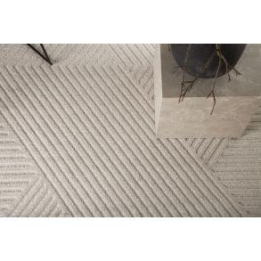 Gulvtppe Aron i Beige/Hvid - 340x240 cm