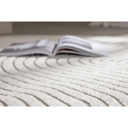 Vince Oval Gulvtppe i Cremehvid 340x240 cm