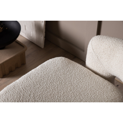 Laurel Teddy Lnestol i Hvid Boucl&eacute; 