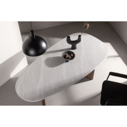 GR&Ouml;NVIK Ovalt Bord 90 X 180 Lysegr