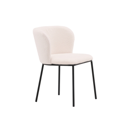 Boucle Spisebordstole i Off White - 2 STK
