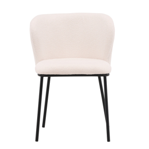 Boucle Spisebordstole i Off White - 2 STK