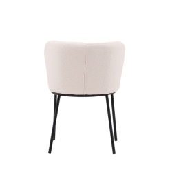 Boucle Spisebordstole i Off White - 2 STK
