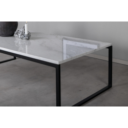Estelle Marmor Sofabord i Hvid - 120x60 cm