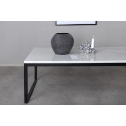 Estelle Marmor Sofabord i Hvid - 120x60 cm