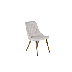 VELVET DELUXE Spisebordsstole 2-STK Beige