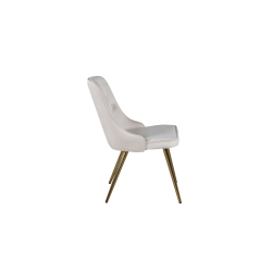 VELVET DELUXE Spisebordsstole 2-STK Beige