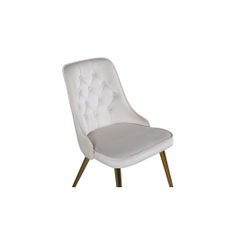 VELVET DELUXE Spisebordsstole 2-STK Beige