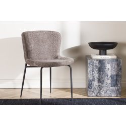 Modesto Spisebordsstole - Grey / Smoked Black Boucle 2 stk
