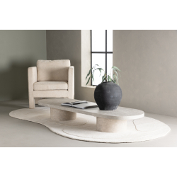 Narvik Marmor Look Sofabord - Oval