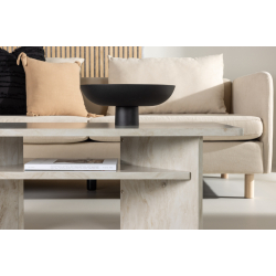 lesund Sofabord 60 x 120 Beige i Marmor look