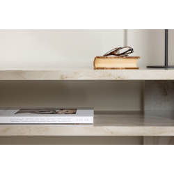 Marmorlook Tv-bnk i Beige - 140x40x42cm