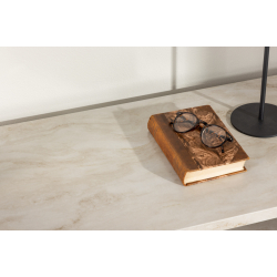 Marmorlook Tv-bnk i Beige - 140x40x42cm