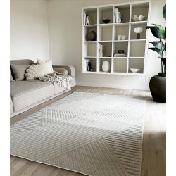 Gulvtppe Aron i Beige/Hvid - 160x230cm