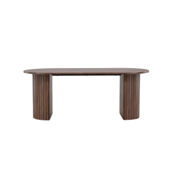 H&Auml;R&Ouml;N Ovalt Spisebord 90 X 200 Mocca