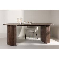 H&Auml;R&Ouml;N Ovalt Spisebord 90 X 200 Mocca