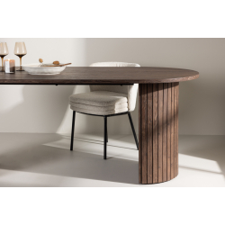 H&Auml;R&Ouml;N Ovalt Spisebord 90 X 200 Mocca