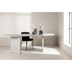 GR&Ouml;NVIK Ovalt Bord 100 X 220 Beton farve