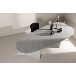 GR&Ouml;NVIK Ovalt Bord 100 X 220 Beton farve