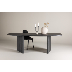 GR&Ouml;NVIK Ovalt Bord 100 X 220 Sort