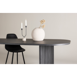 GR&Ouml;NVIK Ovalt Bord 100 X 220 Sort