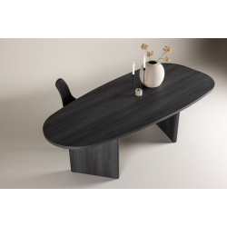 GR&Ouml;NVIK Ovalt Bord 100 X 220 Sort