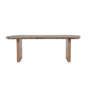 ELEONORA Ovalt Spisebord 100 X 230 Brun