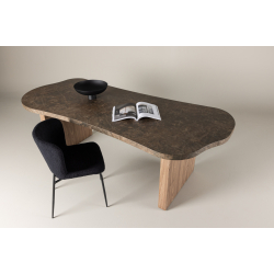 ELEONORA Ovalt Spisebord 100 X 230 Brun