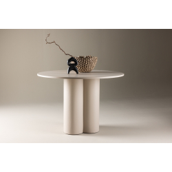 Olivia Rundt Spisebord i Beige - 110 