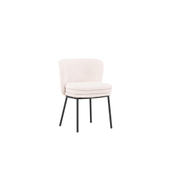 AGNES Spisebordsstole 2-STK I Hvid Boucle 