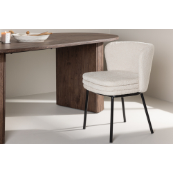 AGNES Spisebordsstole 2-STK I Hvid Boucle 