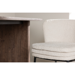 AGNES Spisebordsstole 2-STK I Hvid Boucle 