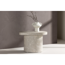 BSTAD Sidebord Beige Marmorlook