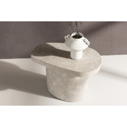 BSTAD Sidebord Beige Marmorlook