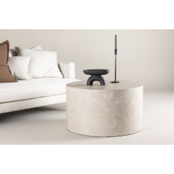 York Marmor look Rundt Bord 80 Beige