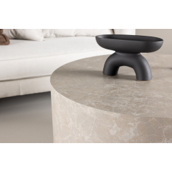 York Marmor look Rundt Bord 80 Beige