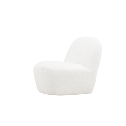 Omaha Loungestol I Hvid Boucle 