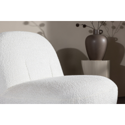 Omaha Loungestol I Hvid Boucle 