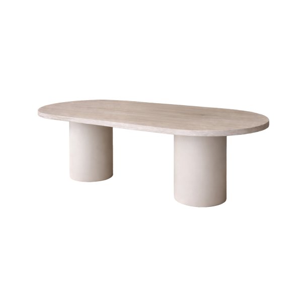 Narvik Oval Spisebord 200 x 100 Beige