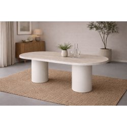 Narvik Oval Spisebord 200 x 100 Beige