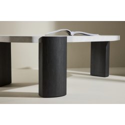 Kres Sofabord 125 x 70,5 Beige &amp; Sort